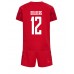Danmark Kasper Dolberg #12 Replika Babykläder Hemma matchkläder barn VM 2022 Korta ärmar (+ Korta byxor)